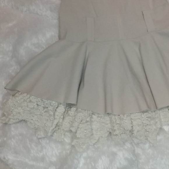 Kitty Bustier Front Zip ruffle Lace Skater Dress - Picture 10 of 12